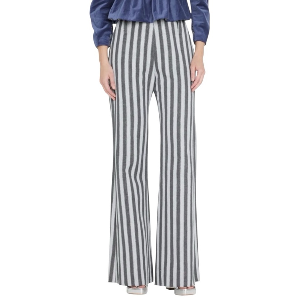 Alix of Bohemia Charlie Striped Cotton Flared Pants